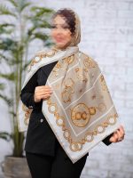 روسری مجلسی ابریشم مدل نازنین کد136