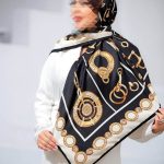 روسری مجلسی ابریشم مدل نازنین کد137