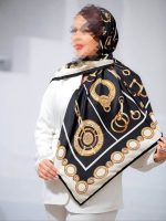 روسری مجلسی ابریشم مدل نازنین کد137