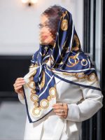 روسری مجلسی ابریشم مدل نازنین کد138