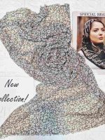 شال نخی بهاره وارداتی طرح گل مدل W126 - Image 6