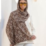 شال نخی بهاره طرح برگ مدل نسیم کد146