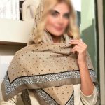 روسری نخی طرح توپی مدل نرگس کد153