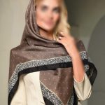 روسری نخی طرح توپی مدل نرگس کد156