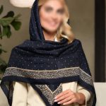 روسری نخی طرح توپی مدل نرگس کد159