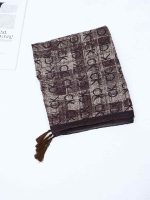 شال نخی لمه دار طرح CK مدل شیوا کد196 - Image 2