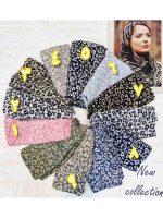 شال نخی بهاره وارداتی طرح گل مدل W126