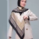 روسری نخی گارزا لبه دست دوز کد 297
