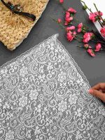 مینی اسکارف سه گوش توری طرح گل کد 330 - Image 6
