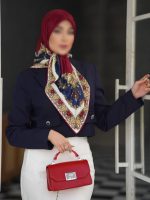 روسری مجلسی ابریشم کد 340 - Image 3