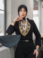 روسری مجلسی ابریشم کد 340 - Image 5